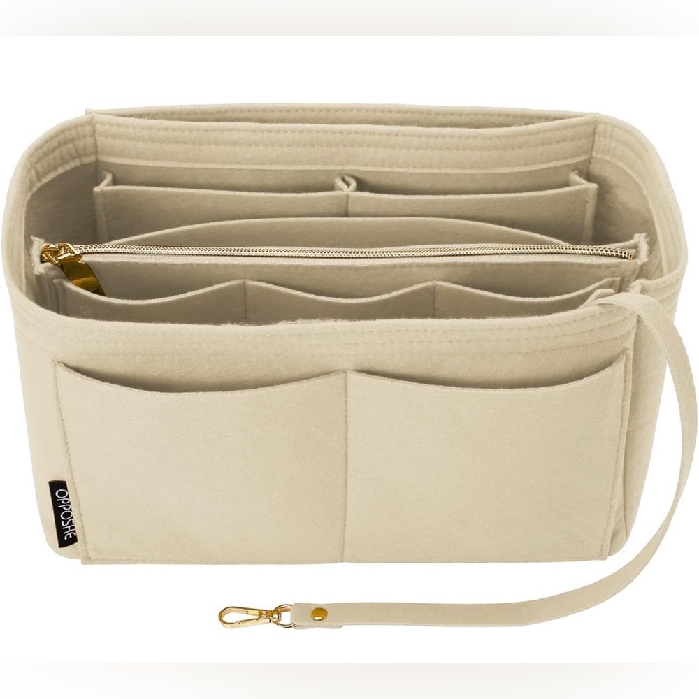 Bag Insert Organizer Tan Medium